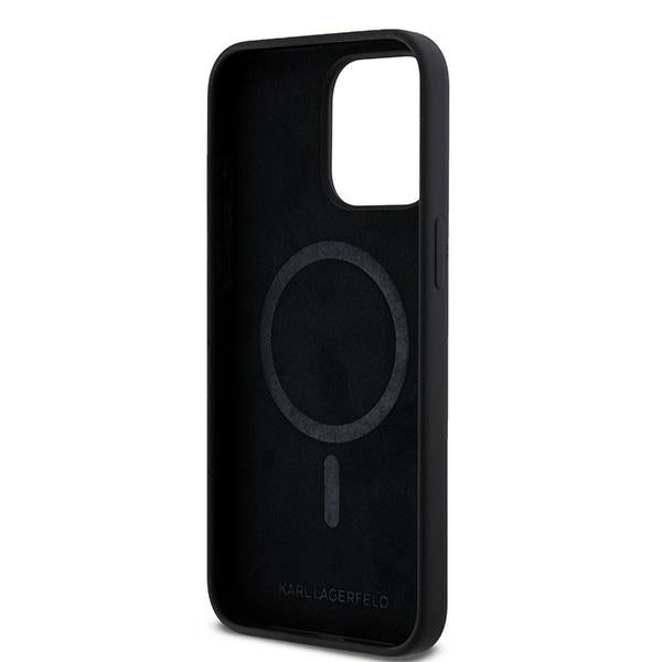 Karl Lagerfeld Silicone Choupette Head MagSafe case for iPhone 15 Pro - black