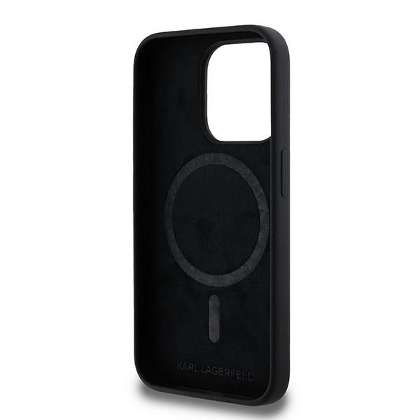 Karl Lagerfeld Silicone Karl&amp;Choupette MagSafe case for iPhone 15 Pro - black