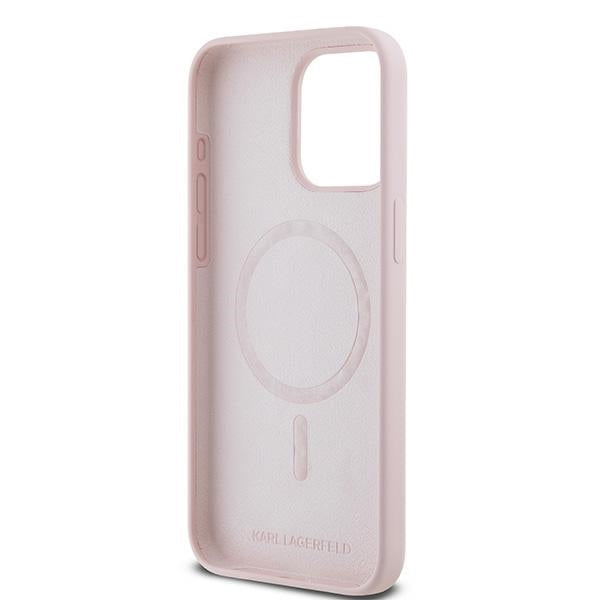 Karl Lagerfeld Silicone Karl&amp;Choupette MagSafe case for iPhone 15 Pro - pink