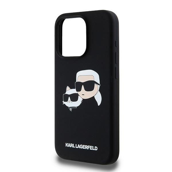 Karl Lagerfeld Silicone Karl&amp;Choupette MagSafe case for iPhone 15 Pro - black