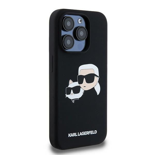 Karl Lagerfeld Silicone Karl&amp;Choupette MagSafe case for iPhone 15 Pro - black