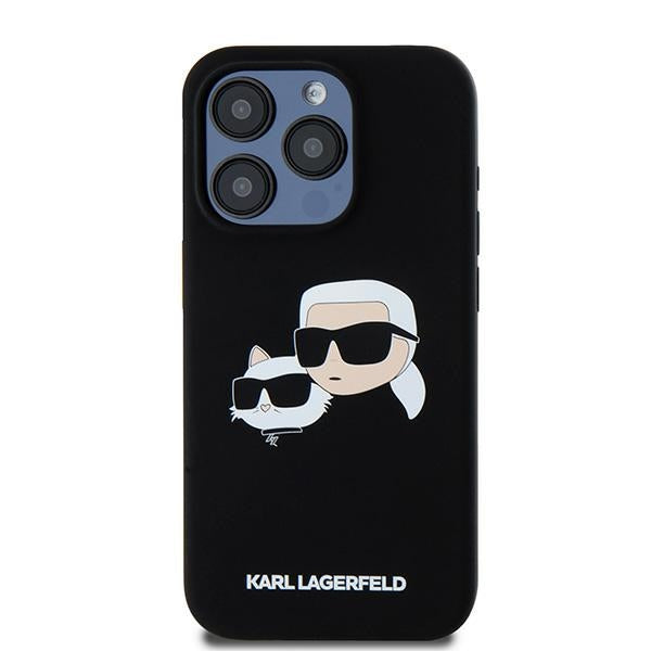 Karl Lagerfeld Silicone Karl&amp;Choupette MagSafe case for iPhone 15 Pro Max - black