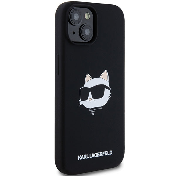 Karl Lagerfeld Silicone Choupette Head MagSafe Case for iPhone 15 Plus / 14 Plus - Black