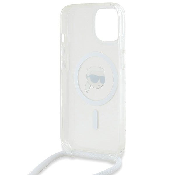 Karl Lagerfeld Crossbody IML Karl Head MagSafe case for iPhone 15 / 14 / 13 - transparent