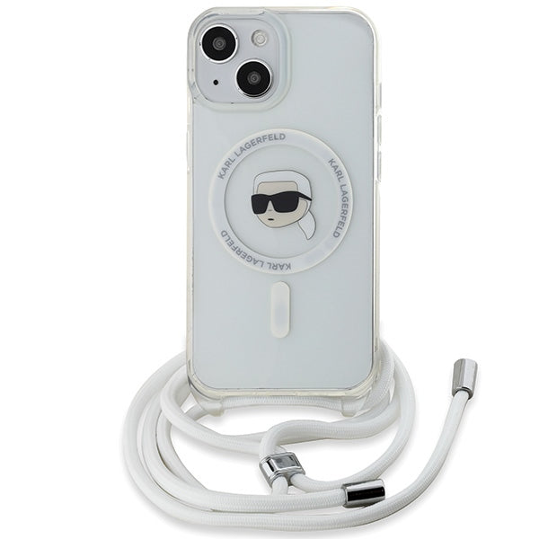 Karl Lagerfeld Crossbody IML Karl Head MagSafe case for iPhone 15 / 14 / 13 - transparent