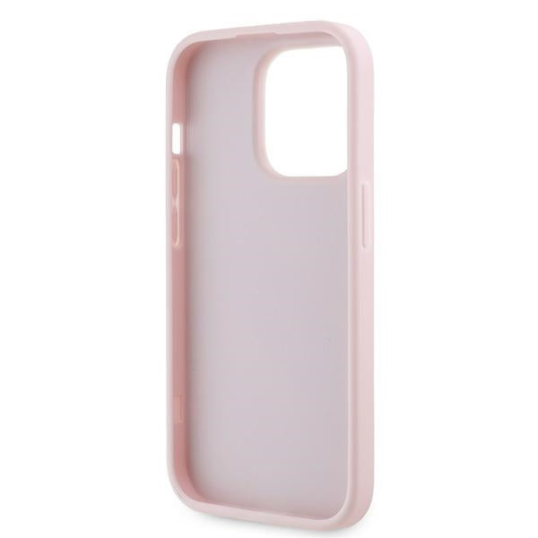 Karl Lagerfeld Diagonal Quilted Script case for iPhone 14 Pro Max - pink