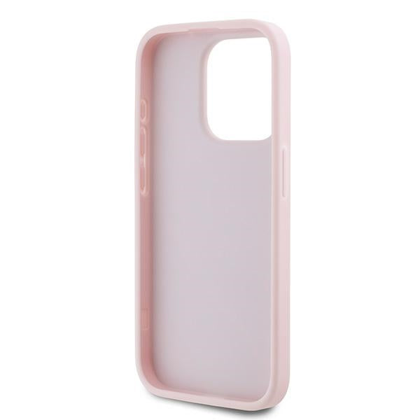 Karl Lagerfeld Diagonal Quilted Script case for iPhone 15 Pro - pink
