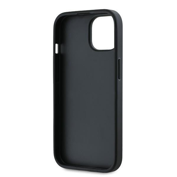 Karl Lagerfeld Diagonal Quilted Script case for iPhone 15 Plus / 14 Plus - black