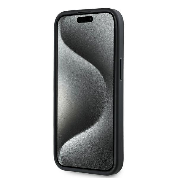 Karl Lagerfeld Diagonal Quilted Script case for iPhone 15 / 14 / 13 - black
