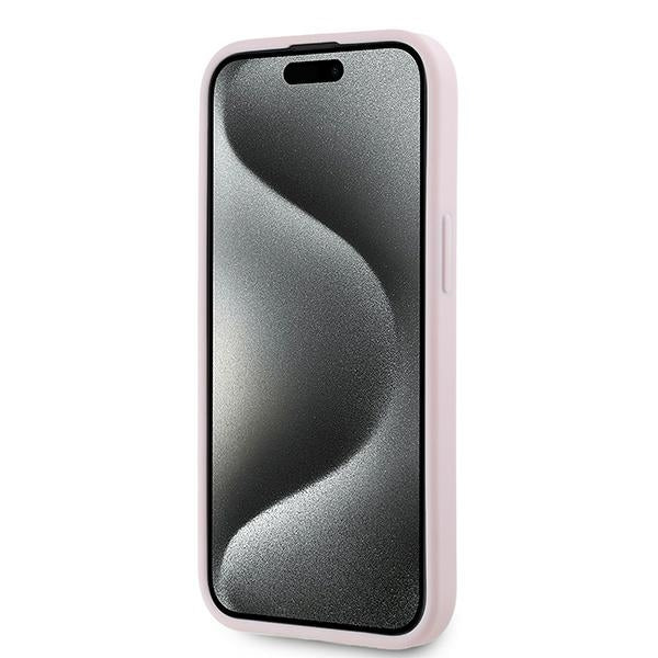 Karl Lagerfeld Diagonal Quilted Script case for iPhone 15 / 14 / 13 - pink