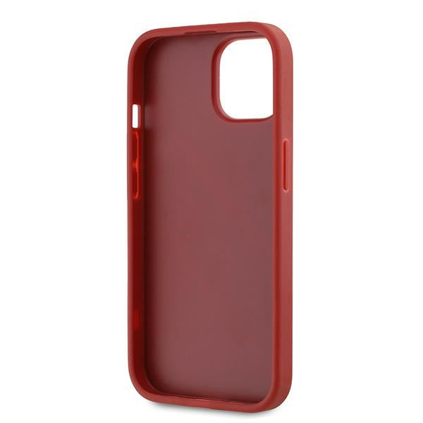 Karl Lagerfeld Diagonal Quilted Script case for iPhone 15 / 14 / 13 - red