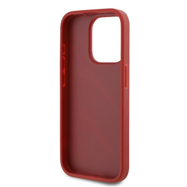 Karl Lagerfeld Diagonal Quilted Script case for iPhone 15 Pro Max - red