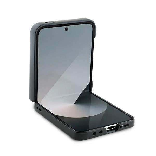 Karl Lagerfeld Saffiano Metal Pin Case for Samsung Galaxy Z Flip 6 - Black