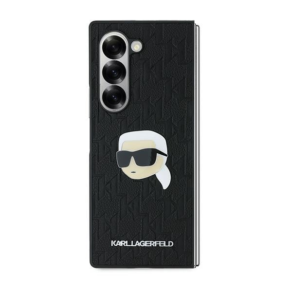 Karl Lagerfeld Saffiano Monogram Head Pin Case for Samsung Galaxy Z Fold 6 - Black