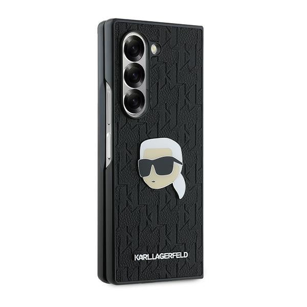 Karl Lagerfeld Saffiano Monogram Head Pin Case for Samsung Galaxy Z Fold 6 - Black
