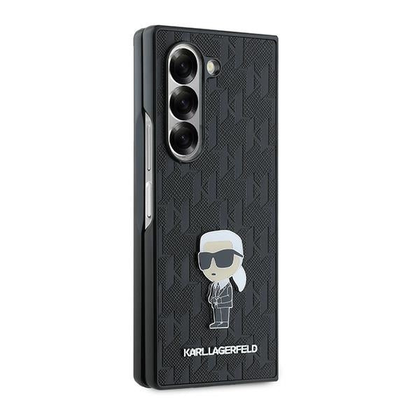 Karl Lagerfeld Saffiano Ikonik Pin Case for Samsung Galaxy Z Fold 6 - Black