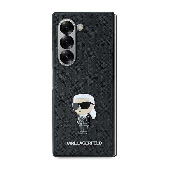 Karl Lagerfeld Saffiano Ikonik Pin Case for Samsung Galaxy Z Fold 6 - Black