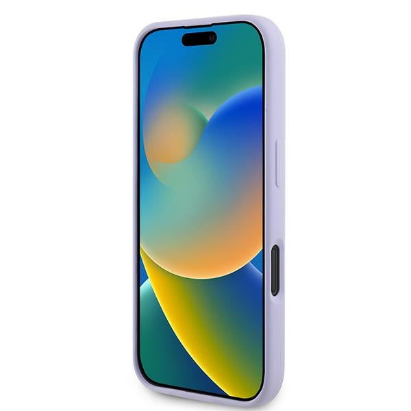 Karl Lagerfeld Silicone Karl&amp;Choupette Heads Ring MagSafe Case for iPhone 16 Plus - Purple