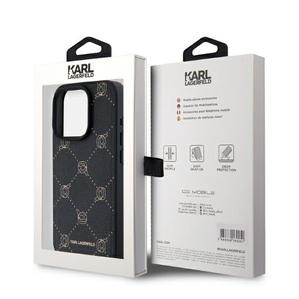 Karl Lagerfeld Magsafe Karl Head Case for iPhone 15 Pro Max - Black
