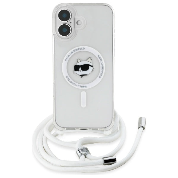 Karl Lagerfeld IML Choupette Head &amp; Cord Magsafe iPhone 16 Case - Clear