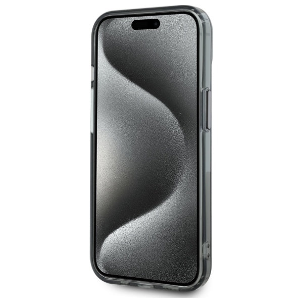 Karl Lagerfeld KLHMP15SHLSKCK iPhone 15 6.1" black/black hardcase IML Metal Karl&amp;Choupette Head MagSafe