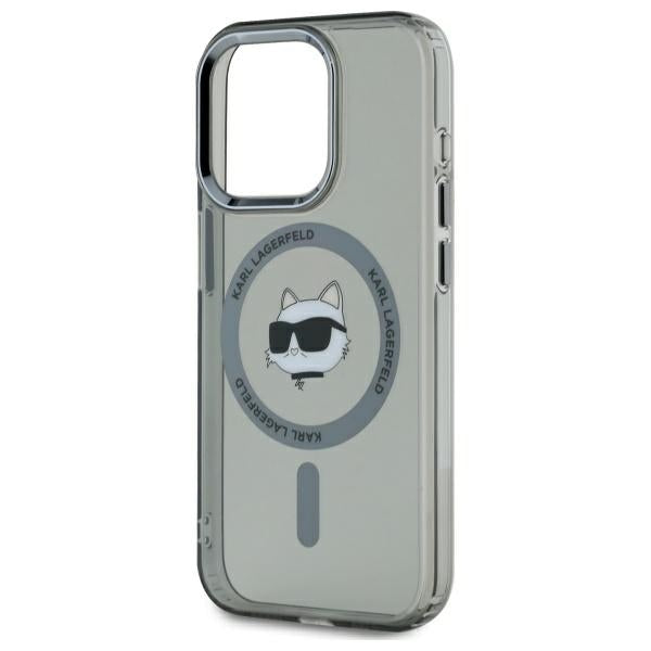 Karl Lagerfeld KLHMP15XHLSCHK iPhone 15 Pro Max 6.7" black/black hardcase IML Metal Choupette Head MagSafe