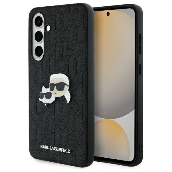 Karl Lagerfeld KLHCS24FEPGKLKCPK Sam S24 FE S721 black/black hardcase Monogram Karl&amp;Chaoupette Head Pin