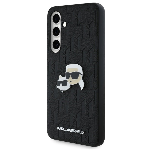 Karl Lagerfeld KLHCS24FEPGKLKCPK Sam S24 FE S721 black/black hardcase Monogram Karl&amp;Chaoupette Head Pin