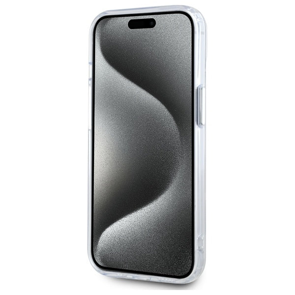 Karl Lagerfeld IML Metal Choupette Head MagSafe iPhone 15 Case - White