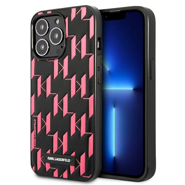 Karl Lagerfeld Monogram Plaque iPhone 13 Pro / 13 6.1" Case - Pink