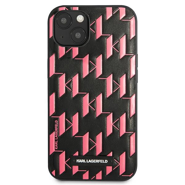 Karl Lagerfeld Monogram Plaque Case for iPhone 13 / 14 / 15 6.1" - Pink