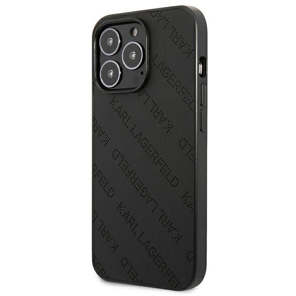 Karl Lagerfeld Perforated Allover iPhone 13 Pro Max 6.7" Case - Black