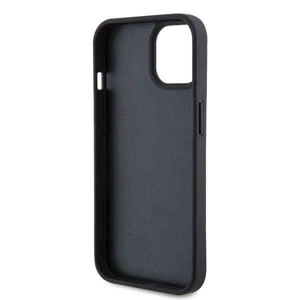 Karl Lagerfeld KLHCP15SPKLPKLK iPhone 15 / 14 / 13 6.1" black/black hardcase Leather Monogram Hot Stamp Metal Logo