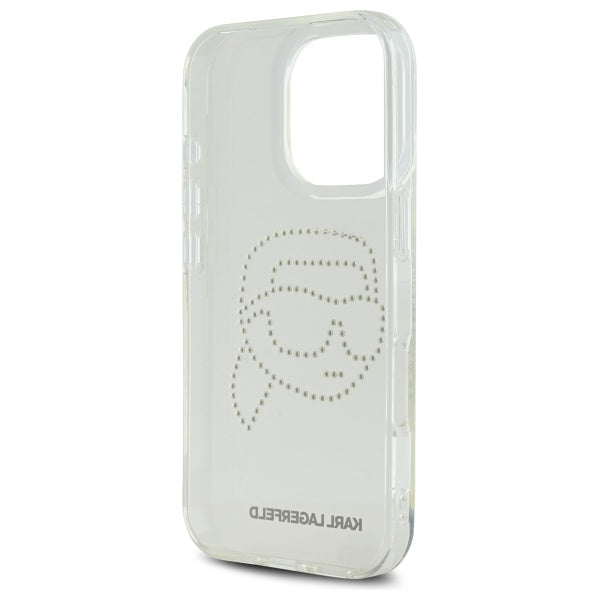 Karl Lagerfeld KLHCP16XHKHDCELT iPhone 16 Pro Max 6.9" transparent hardcase IML Rhinestones Karl Head