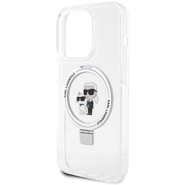 Karl Lagerfeld KLHMP15LHMRSKCH iPhone 15 Pro 6.1" white/white hardcase Ring Stand Karl&Choupette MagSafe