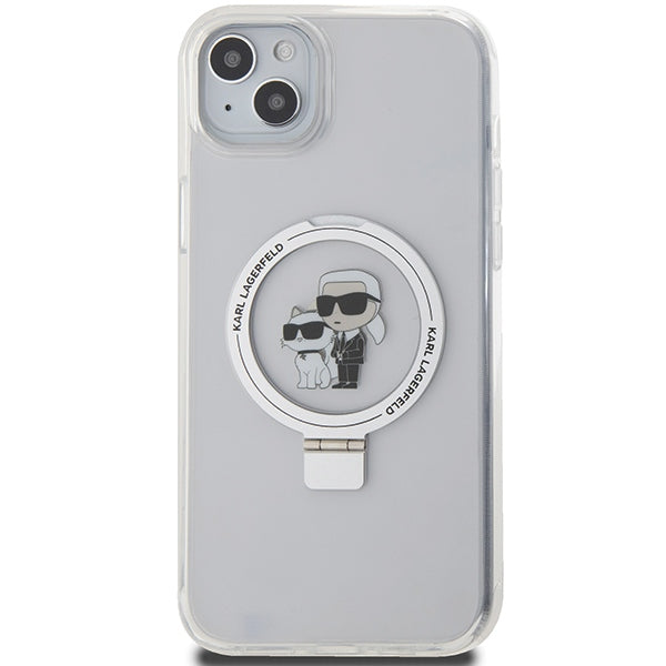 Karl Lagerfeld KLHMP15MHMRSKCH iPhone 15 Plus / 14 Plus 6.7" white/white hardcase Ring Stand Karl&amp;Choupette MagSafe