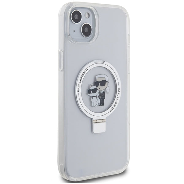 Karl Lagerfeld KLHMP15MHMRSKCH iPhone 15 Plus / 14 Plus 6.7" white/white hardcase Ring Stand Karl&amp;Choupette MagSafe