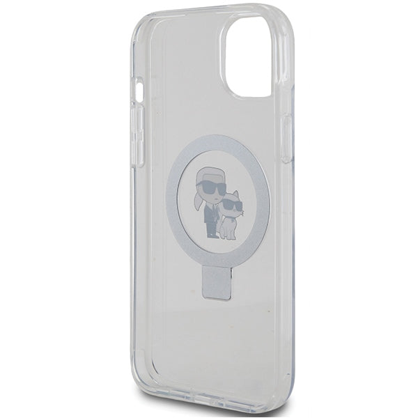 Karl Lagerfeld KLHMP15MHMRSKCH iPhone 15 Plus / 14 Plus 6.7" white/white hardcase Ring Stand Karl&amp;Choupette MagSafe