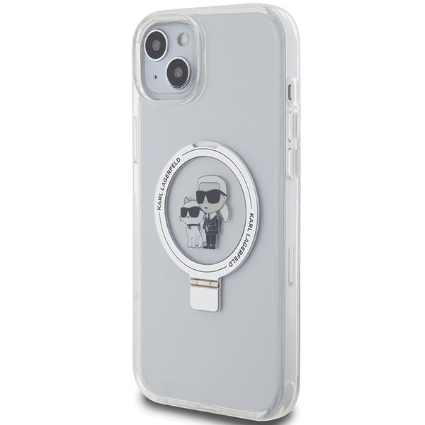 Karl Lagerfeld KLHMP15MHMRSKCH iPhone 15 Plus / 14 Plus 6.7" white/white hardcase Ring Stand Karl&amp;Choupette MagSafe