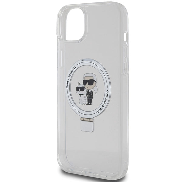 Karl Lagerfeld KLHMP15MHMRSKCH iPhone 15 Plus / 14 Plus 6.7" white/white hardcase Ring Stand Karl&amp;Choupette MagSafe