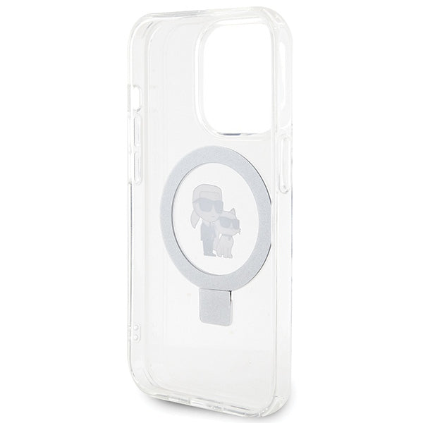 Karl Lagerfeld KLHMP15XHMRSKCH iPhone 15 Pro Max 6.7" white/white hardcase Ring Stand Karl&amp;Choupette MagSafe