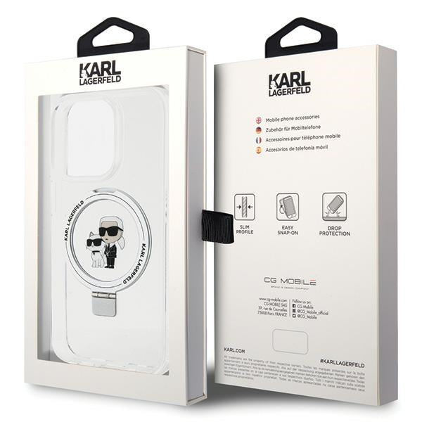 Karl Lagerfeld KLHMP15XHMRSKCH iPhone 15 Pro Max 6.7" white/white hardcase Ring Stand Karl&amp;Choupette MagSafe