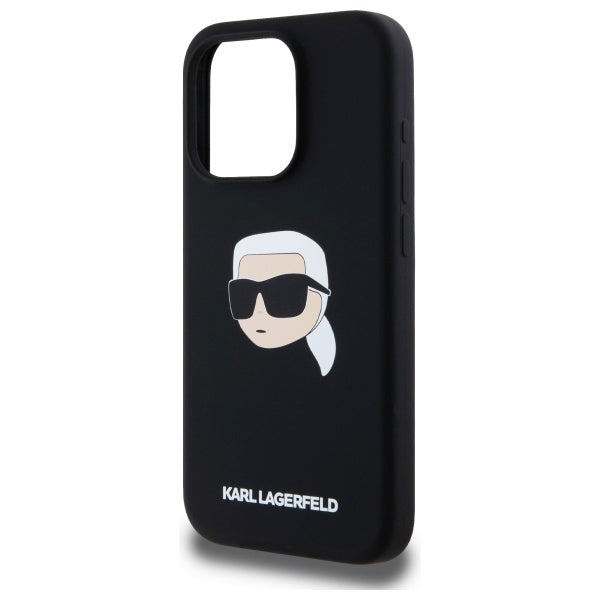 Karl Lagerfeld KLHMP15XSKHPPLK iPhone 15 Pro Max 6.7" black/black hardcase Silicone Karl Head Print MagSafe