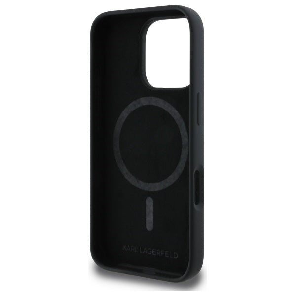 Karl Lagerfeld KLHMP16XSKCHTCK iPhone 16 Pro Max 6.9" black/black hardcase Silicone Karl&amp;Choupette Heads MagSafe