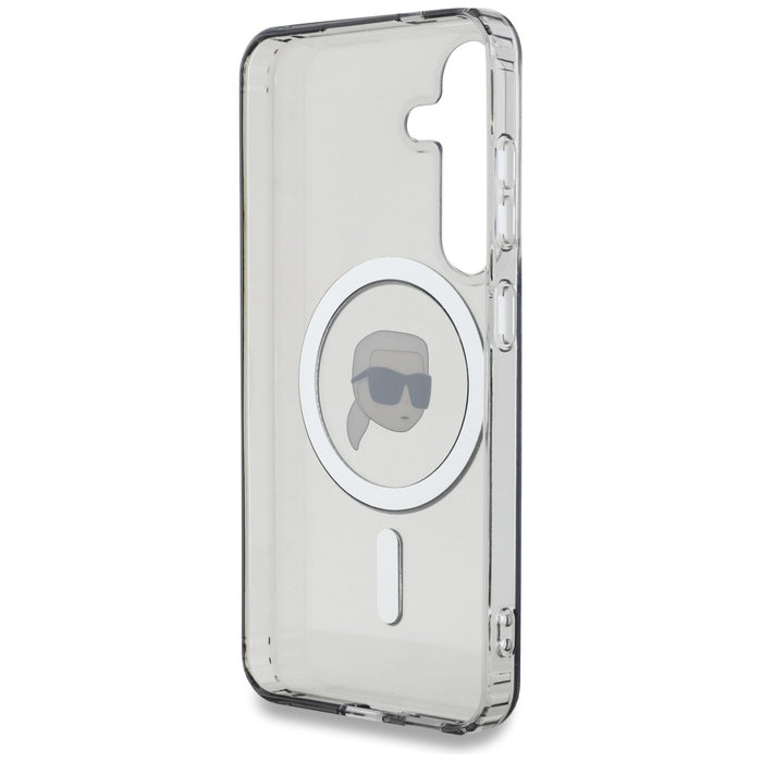 Case Karl Lagerfeld Button Karl Head Printed Logo MagSafe Samsung Galaxy S25 black
