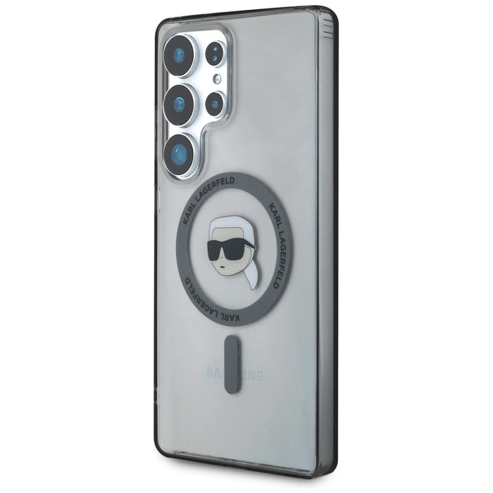Case Karl Lagerfeld Button Karl Head Printed Logo MagSafe Samsung Galaxy S25 Ultra black