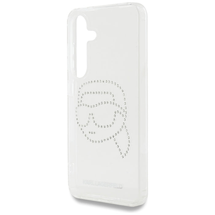 Case Karl Lagerfeld Rhinestones Karl Head Logo Samsung Galaxy S25 transparent
