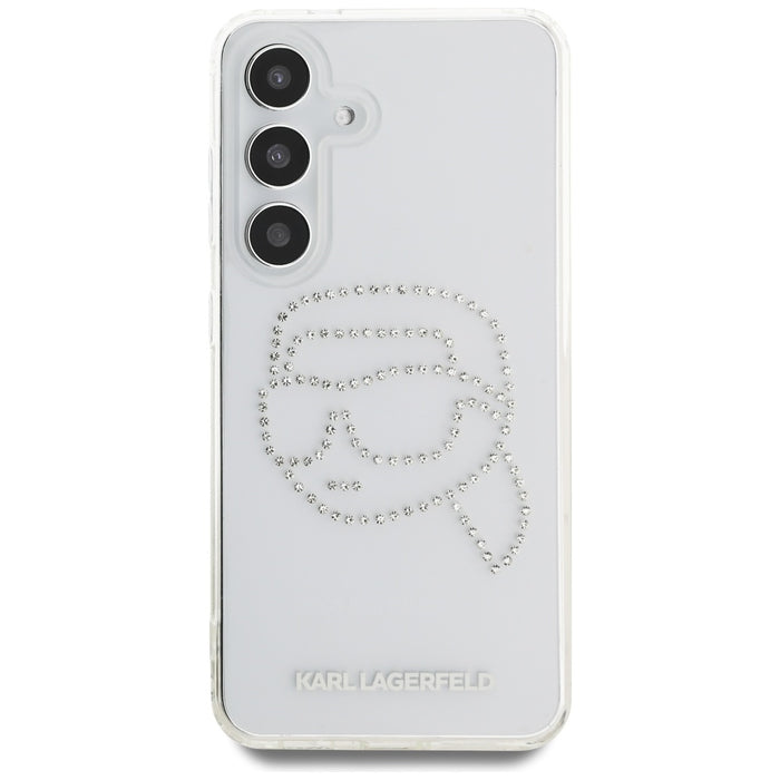 Case Karl Lagerfeld Rhinestones Karl Head Logo Samsung Galaxy S25 transparent