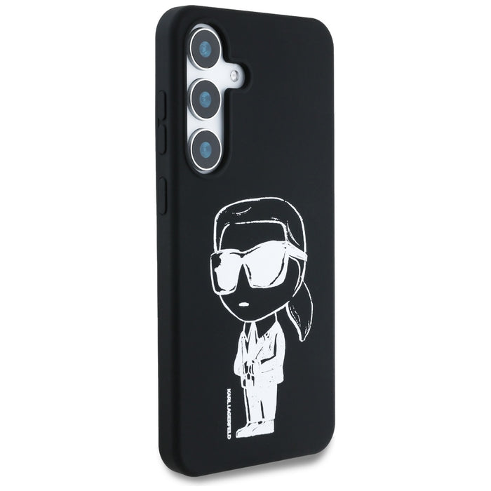 Case Karl Lagerfeld Silicone Graffiti Ikonik Printed Logo MagSafe Samsung Galaxy S25 black