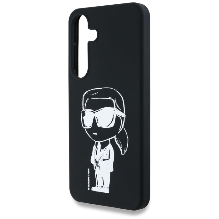 Case Karl Lagerfeld Silicone Graffiti Ikonik Printed Logo MagSafe Samsung Galaxy S25 black